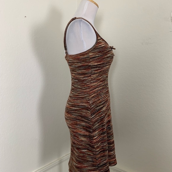 Aeropostale Space Dye Tank Dress Size Small Marled Retro Stretch Brown - Picture 9 of 13